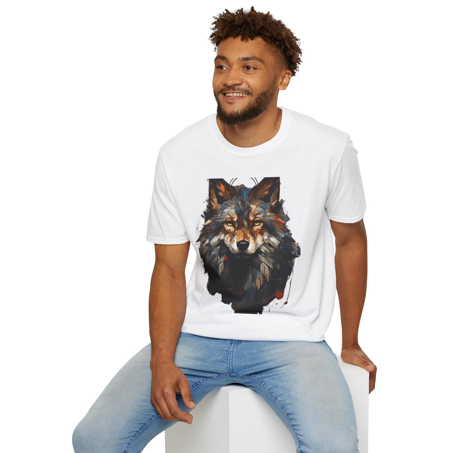 Wolf Art Unisex Softstyle T-Shirt – Wholeness Graphic Tee