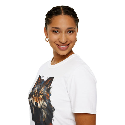 Wolf Art Unisex Softstyle T-Shirt – Wholeness Graphic Tee